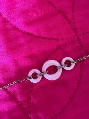 silver ceramic bracelet